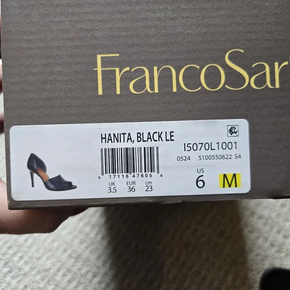 Franco Sarto Hanita Black Heels - Picture 2 of 6